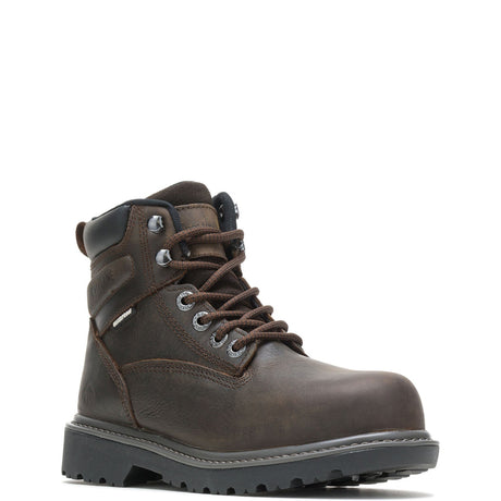 Wolverine Floorhand WoWaterproof Steel-Toe Work Boot Dark Brown steel toe,W10696 Medial Image