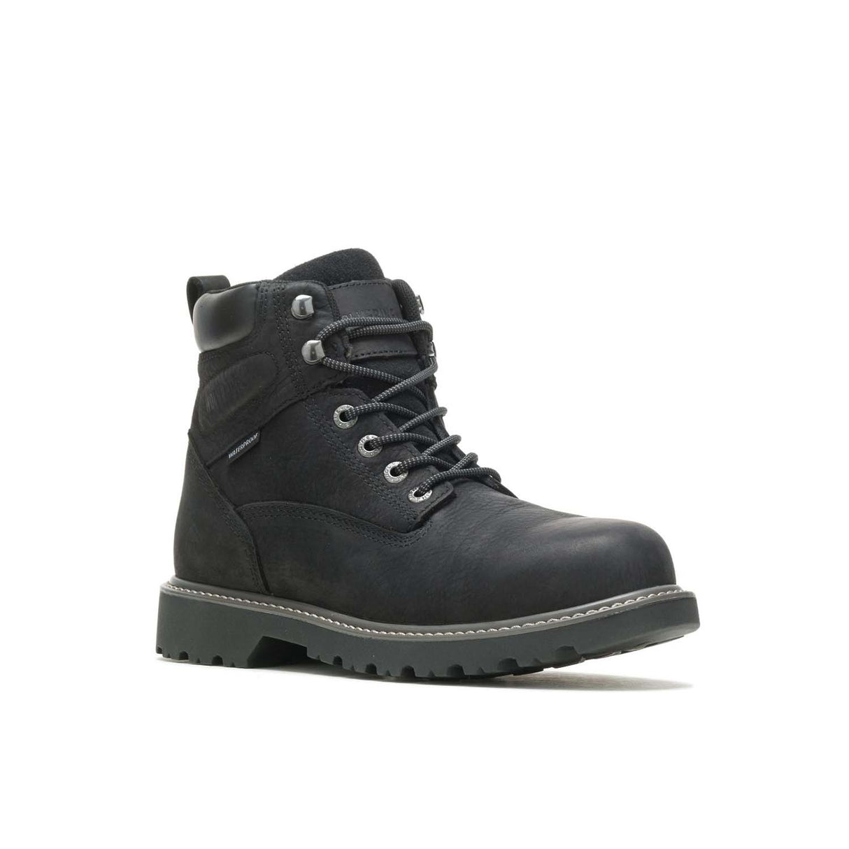 Wolverine Floorhand Waterproof Steel-Toe 6" Work Boot Black steel toe,W10694 Medial Image