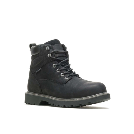 Wolverine Floorhand Waterproof Steel-Toe 6" Work Boot Black steel toe,W10694 Medial Image