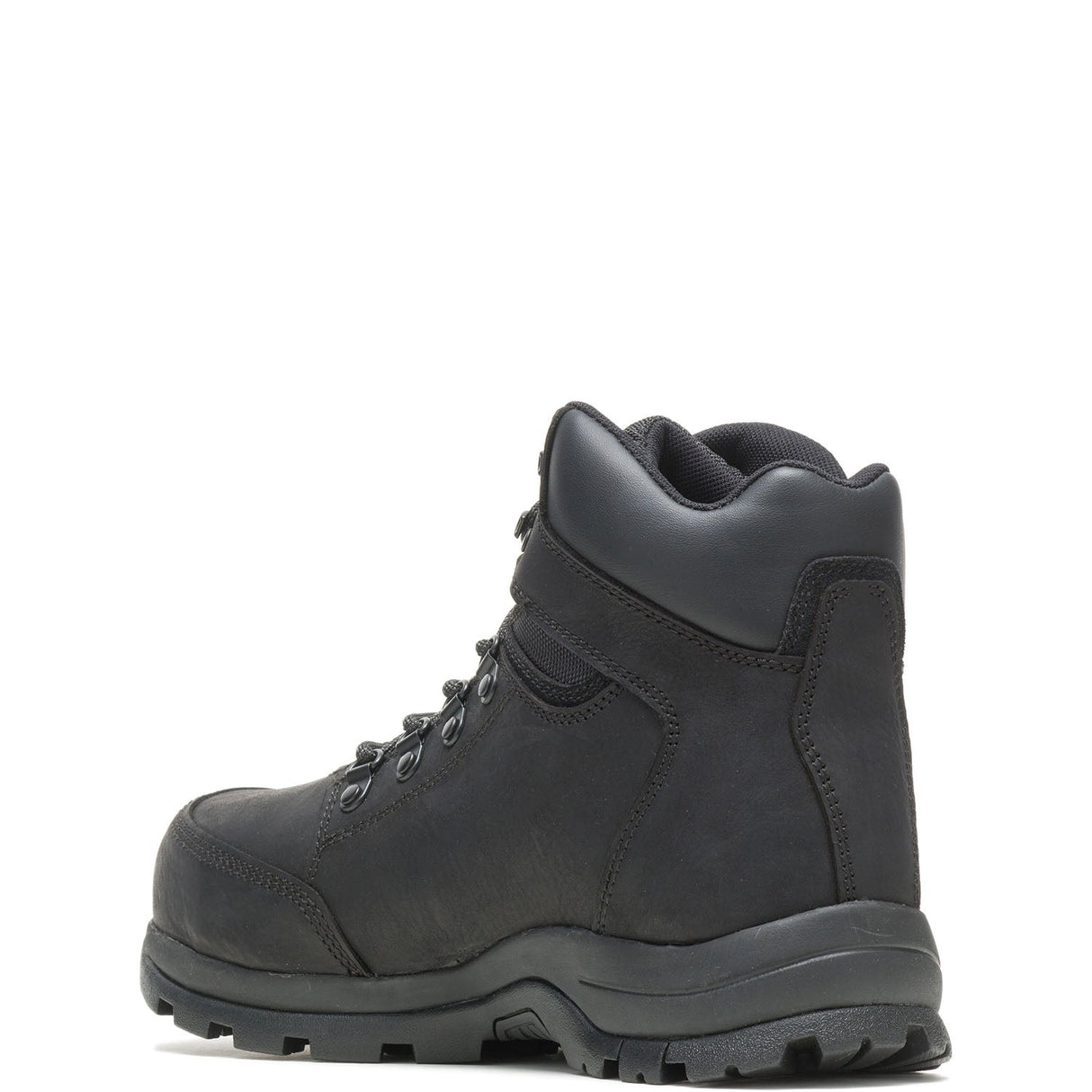 Wolverine Grayson Waterproof Steel-Toe Mid Work Boot Black steel toe,W211042 Heel Image
