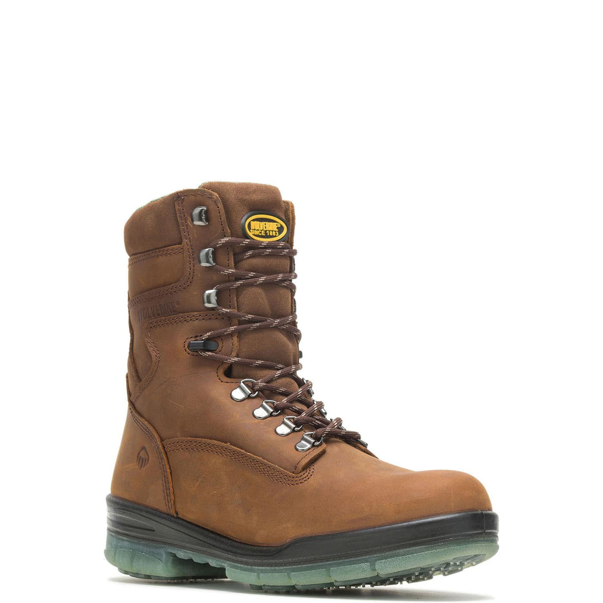 Wolverine I-90 DuraShocks® Waterproof Insulated 8" Soft Toe Work Boot – Brown steel toe,W03238 Medial Image