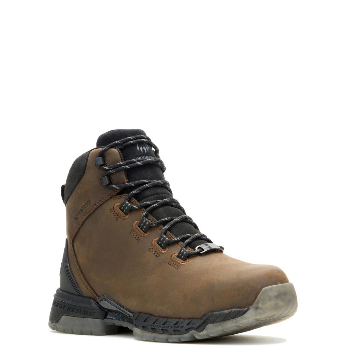 Wolverine I-90 Rush Max Waterproof CarbonMax Work Boot Dark Coffee W251127 Medial Image