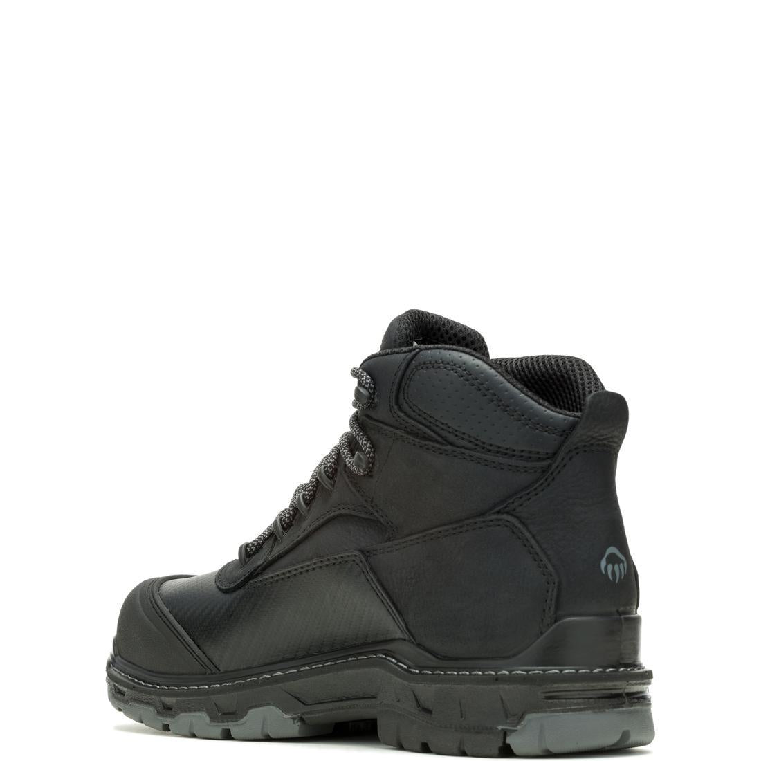 Wolverine Overpass 6" CarbonMax Work Boot Black/Grey W080167 Heel Image