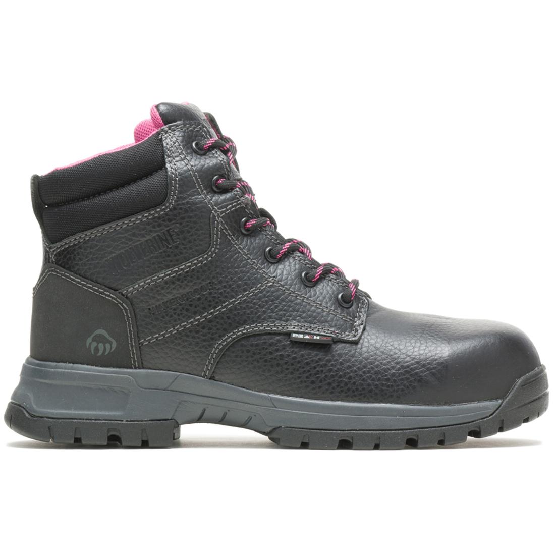 Wolverine Piper Women's Waterproof Composite-Toe Work Boot Black Profile View