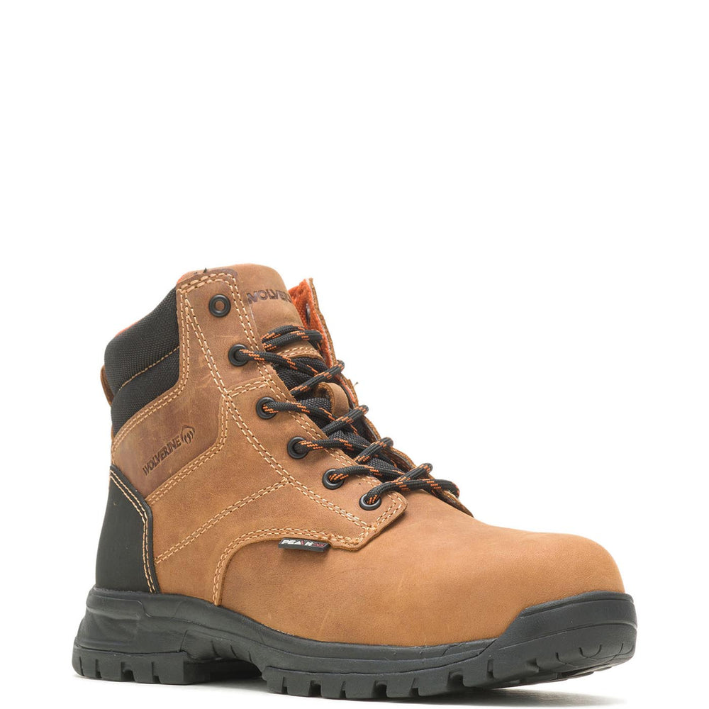 Wolverine Piper Women's Composite-Toe Work Boot Tan steel toe Medial Image