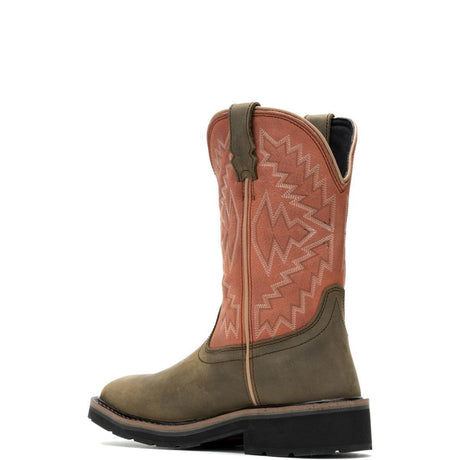 Wolverine Rancher Arrow Women's Steel-Toe Pull-On Wellington Work Boot Rose Steel-Toe,W241052 Heel Image