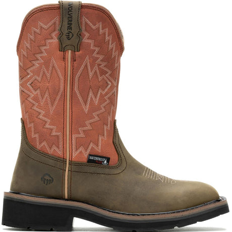 Wolverine Rancher Arrow Women's Steel-Toe Pull-On Wellington Work Boot Rose Profile View