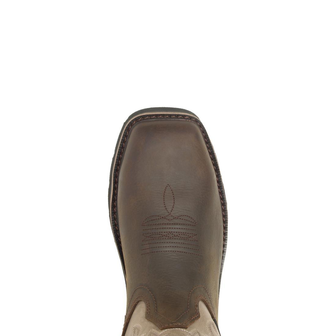 Wolverine Rancher Dark Taupe Steel-Toe Waterproof Pull-On Wellington Work Boot Steel-Toe,W221030 Upper Image