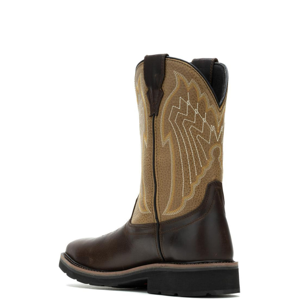 Wolverine Rancher Eagle Steel-Toe Waterproof Pull-On Wellington Work Boot Gravel Steel-Toe,W231122 Heel Image