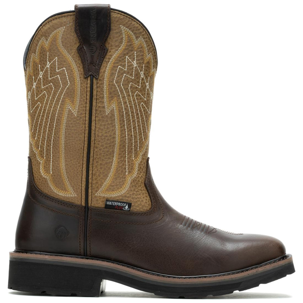 Wolverine Rancher Eagle Steel-Toe Waterproof Pull-On Wellington Work Boot Gravel Profile View