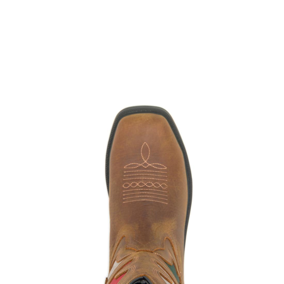 Wolverine Rancher Flag Steel-Toe Pull-On Wellington Work Boot Mexico Flag W241183 Upper Image