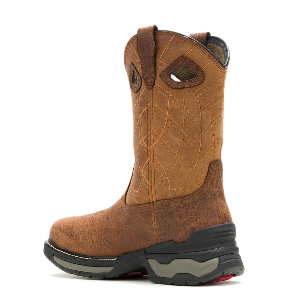 Wolverine Rancher Inf Pl CarbonMax Pull-On Work Boot Caramel W251114 Heel Image