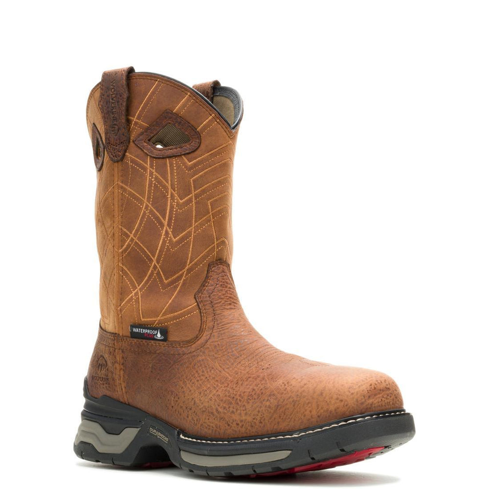 Wolverine Rancher Inf Pl CarbonMax Pull-On Work Boot Caramel W251114 Medial Image