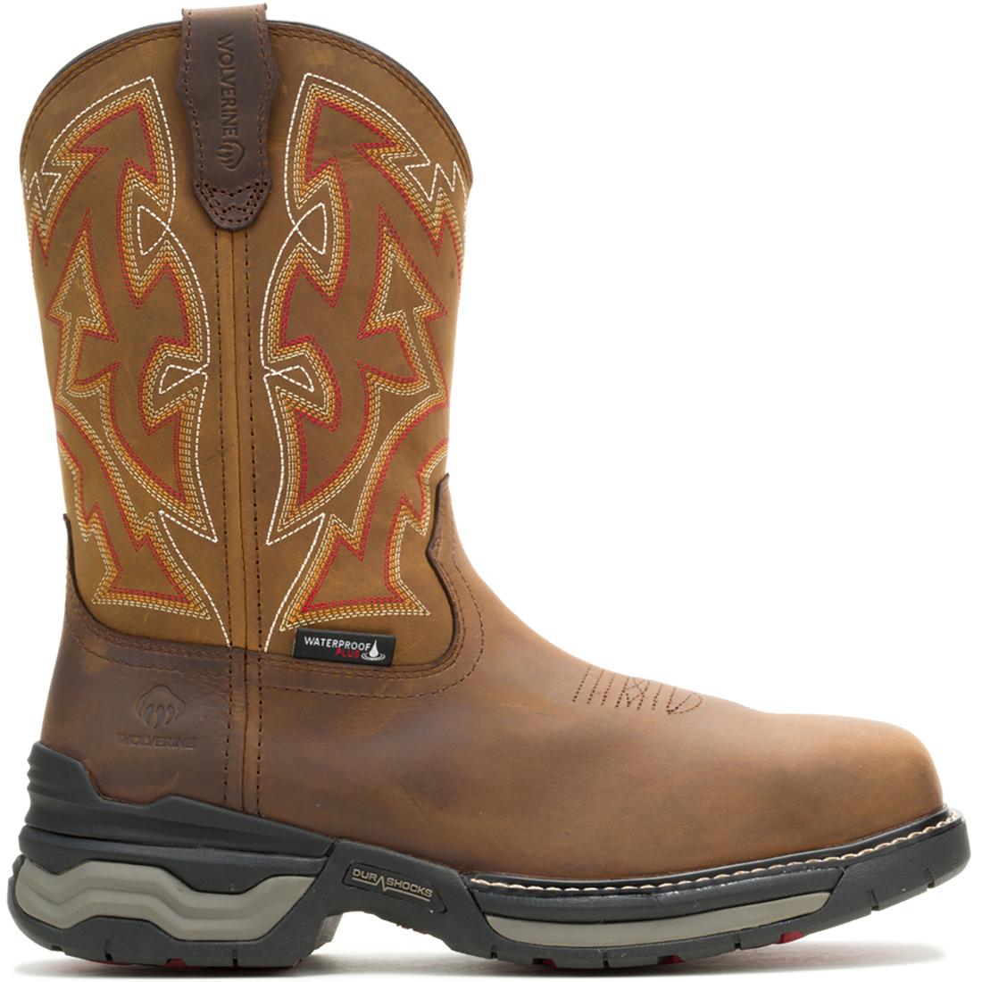 Wolverine Rancher Inf Pl CarbonMax Pull-On Work Boot Caramel Profile View