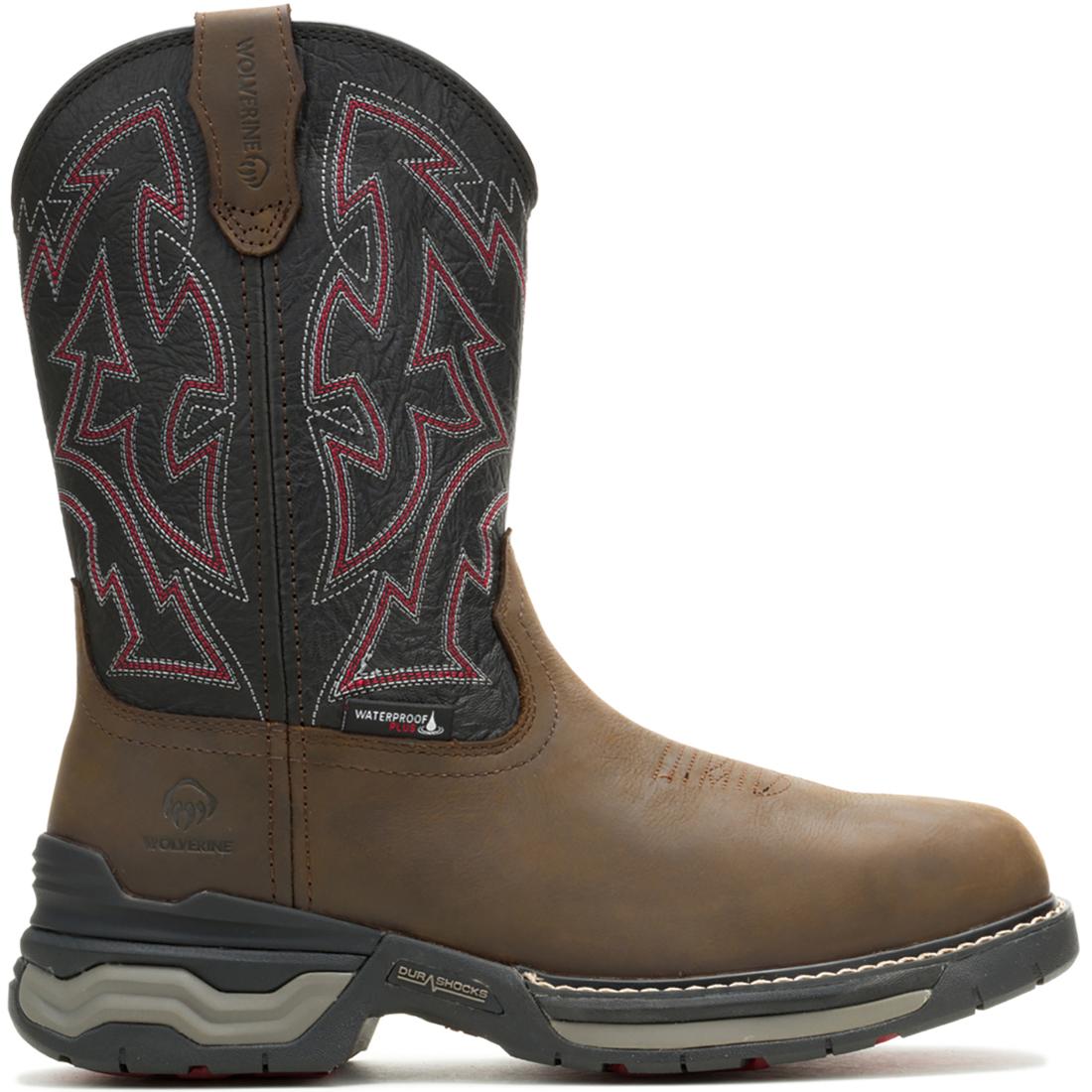 Wolverine Rancher Infnty CarbonMax Pull-On Work Boot Black Profile View