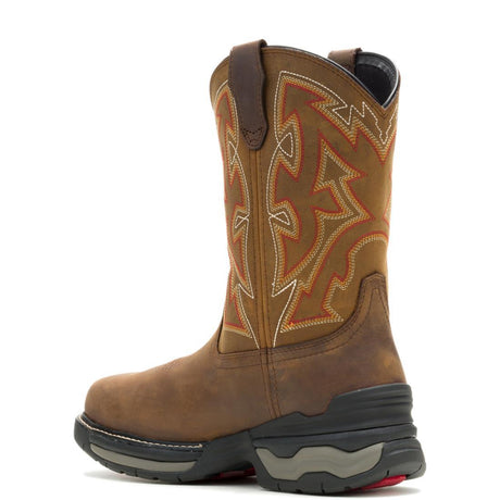 Wolverine Rancher Infnty CarbonMax Pull-On Work Boot Dark Tan W251109 Heel Image