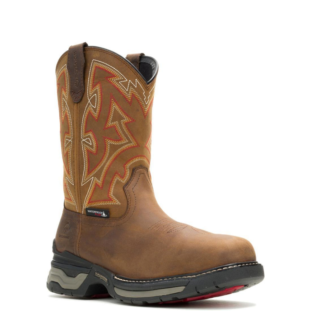 Wolverine Rancher Infnty CarbonMax Pull-On Work Boot Dark Tan W251109 Medial Image