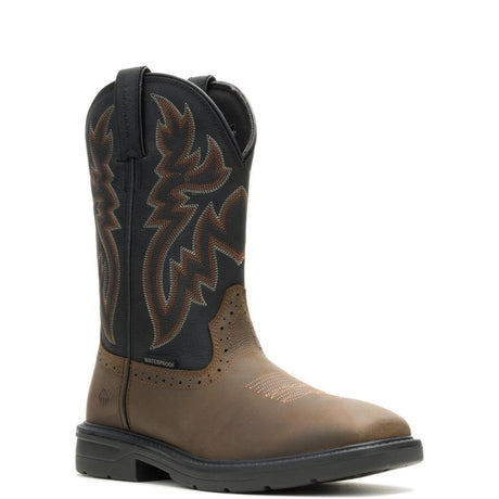 Wolverine Rancher Level Soft-Toe Pull-On Work Boot Black/Brown W250067 Medial Image
