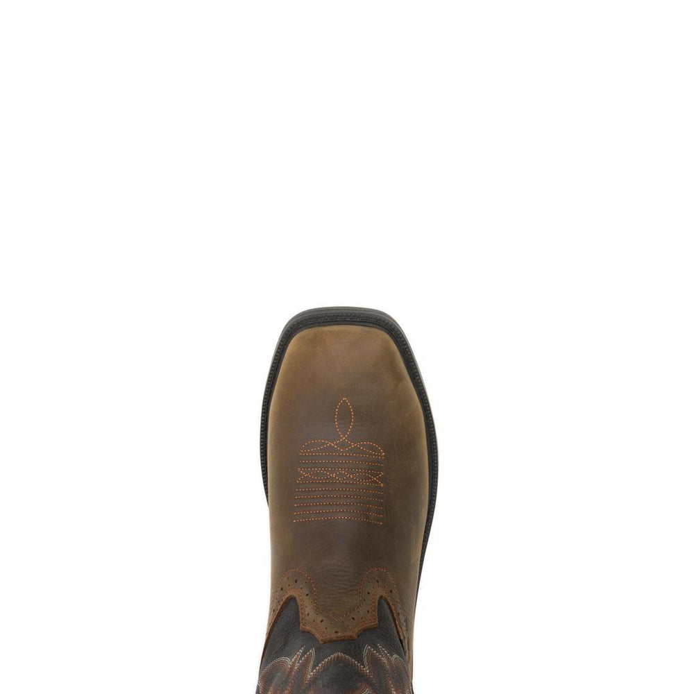 Wolverine Rancher Level Steel-Toe Pull-On Wellington Work Boot Black/Brown Steel-Toe,W251043 Upper Image