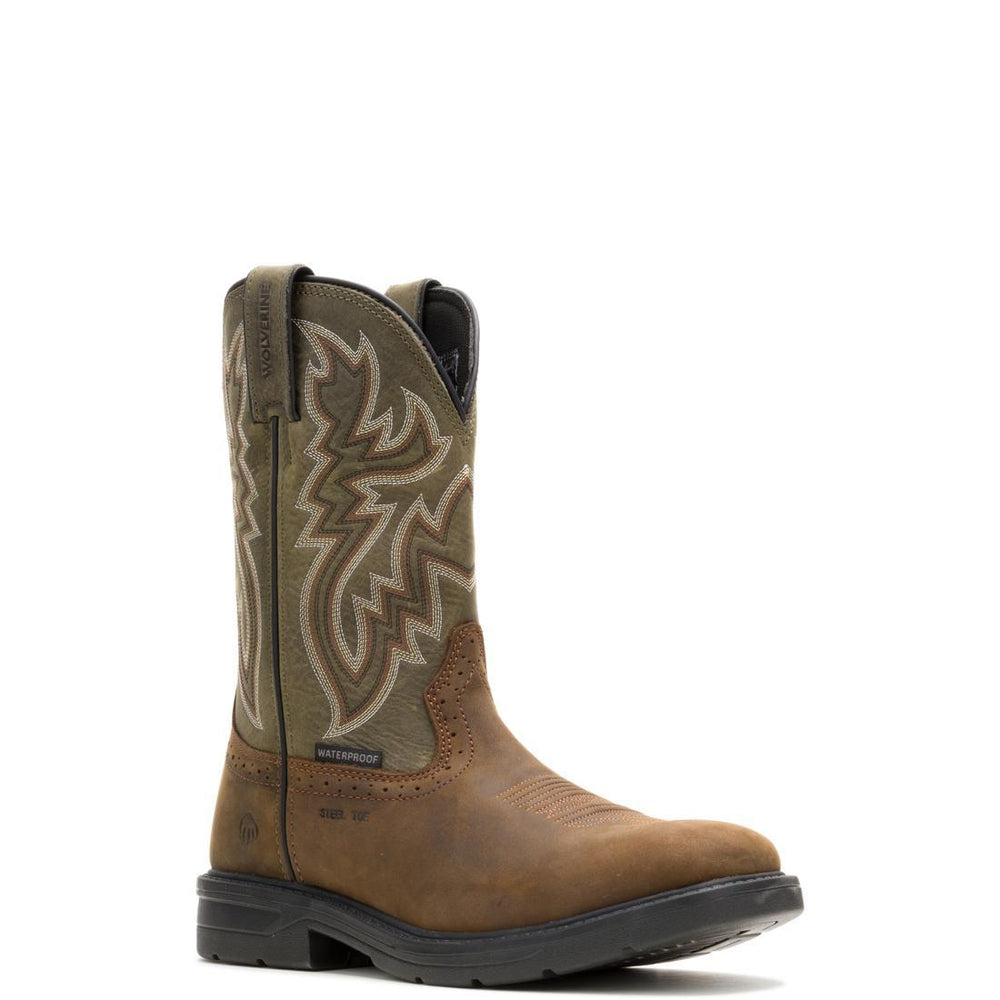 Wolverine Rancher Level Steel-Toe Pull-On Wellington Work Boot Charcoal Grey Steel-Toe,W251044 Medial Image