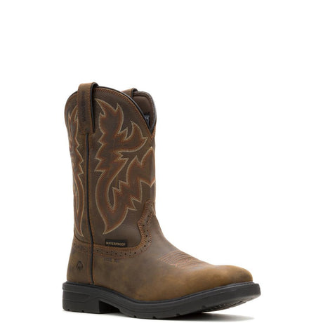 Wolverine Rancher Level Steel-Toe Pull-On Wellington Work Boot Dark Coffee Steel-Toe,W251049 Medial Image