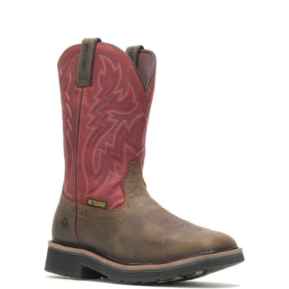 Wolverine Rancher Met Guard Waterproof Steel-Toe Pull-On Wellington Work Boot Steel-Toe,W10929 Medial Image
