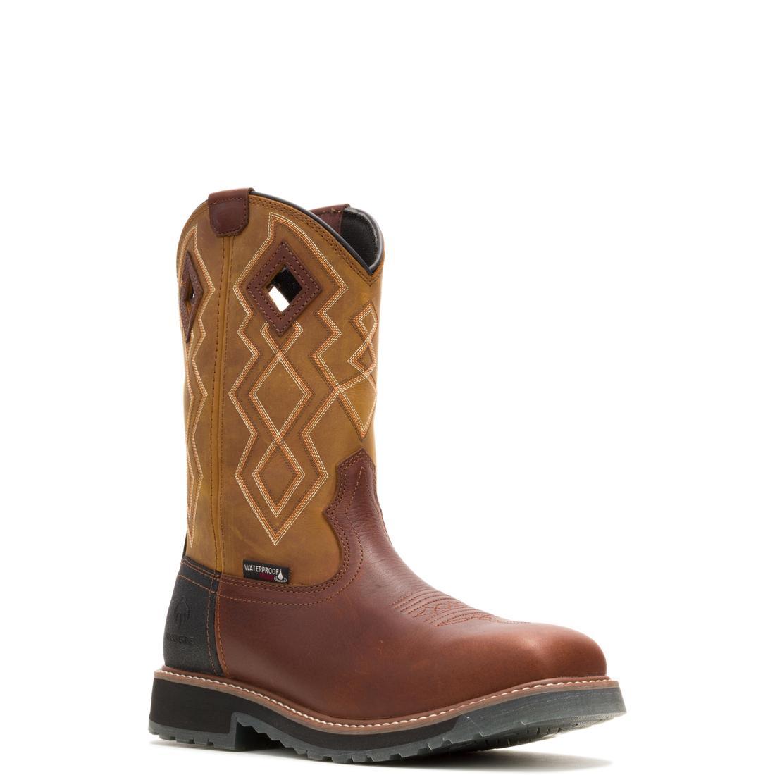Wolverine Rancher Pro Hyprest Nano-Toe Pull-On Wellington Work Boot Cashew W251013 Medial Image