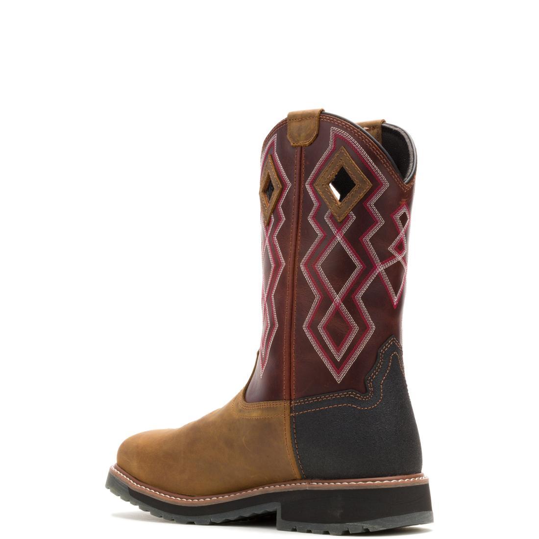 Wolverine Rancher Pro Hyprest Nano-Toe Pull-On Wellington Work Boot Rust W251014 Heel Image