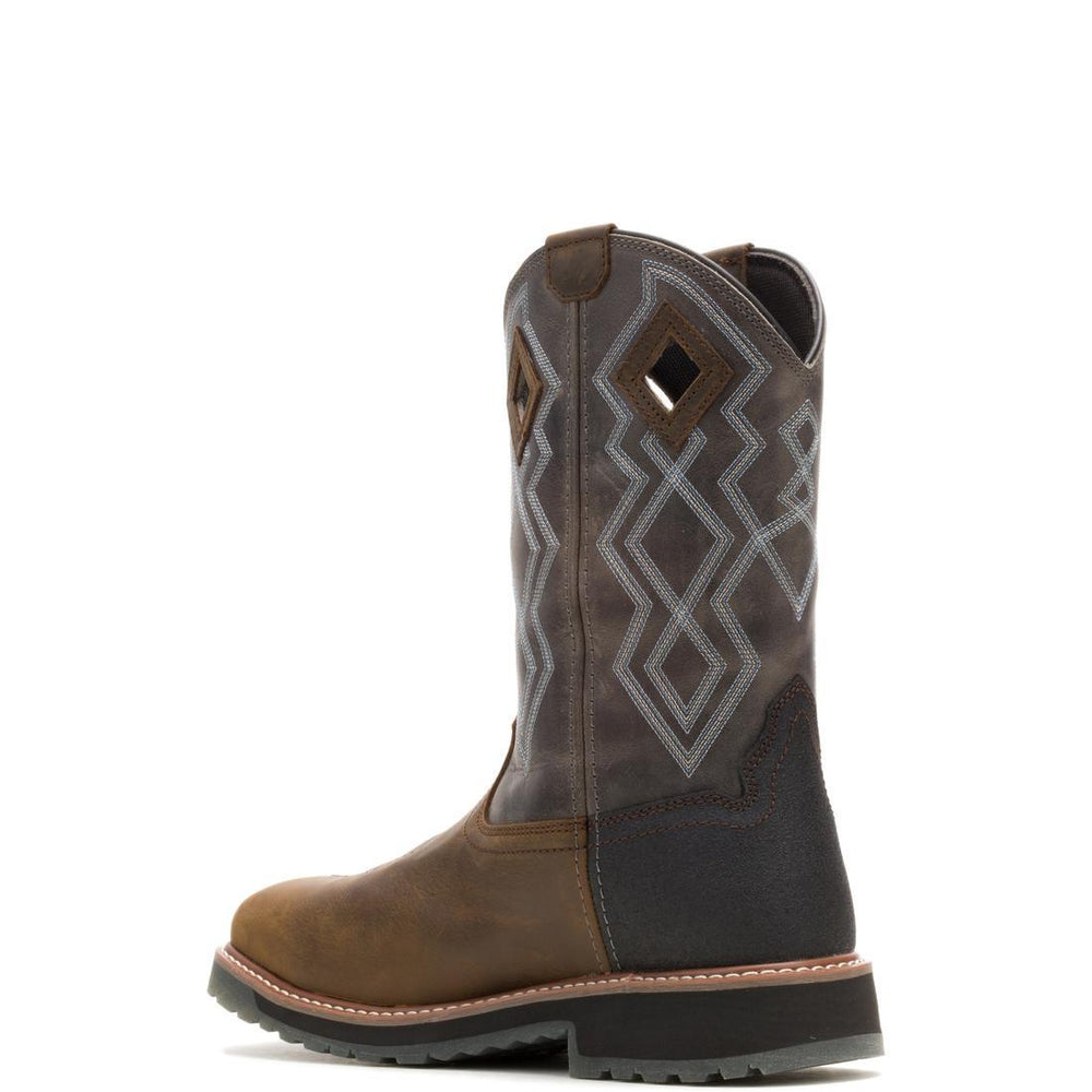 Wolverine Rancher Pro Hyprest Nano-Toe Pull-On Wellington Work Boot Titanium W251016 Heel Image