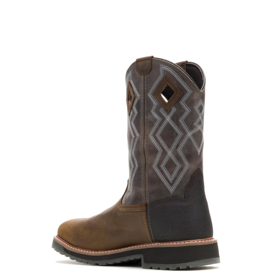 Wolverine Rancher Pro Hyprest Soft-Toe Pull-On Wellington Work Boot Titanium Soft-Toe,W250030 Heel Image