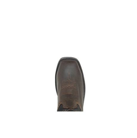 Wolverine Rancher Steel-Toe Waterproof Pull-On Wellington Work Boot Black/Brown steel toe,W10765 Heel Image