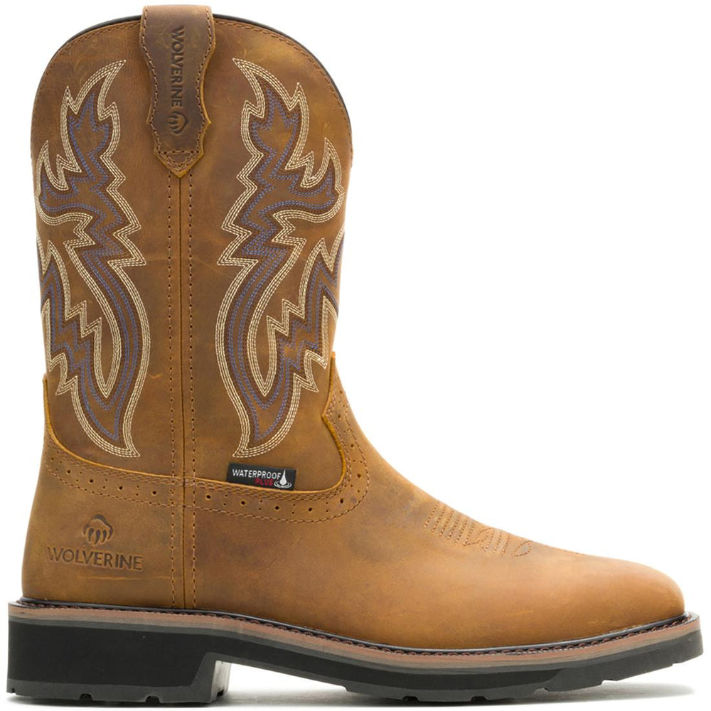 Wolverine Rancher Wing Steel-Toe Pull-On Work Boot Cashew Profile View