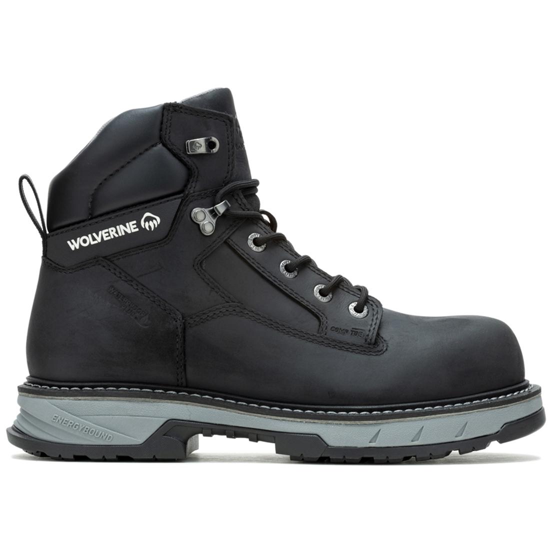 Wolverine ReForce EnergyBound™ 6" Waterproof CarbonMax® Work Boot – Black Profile View