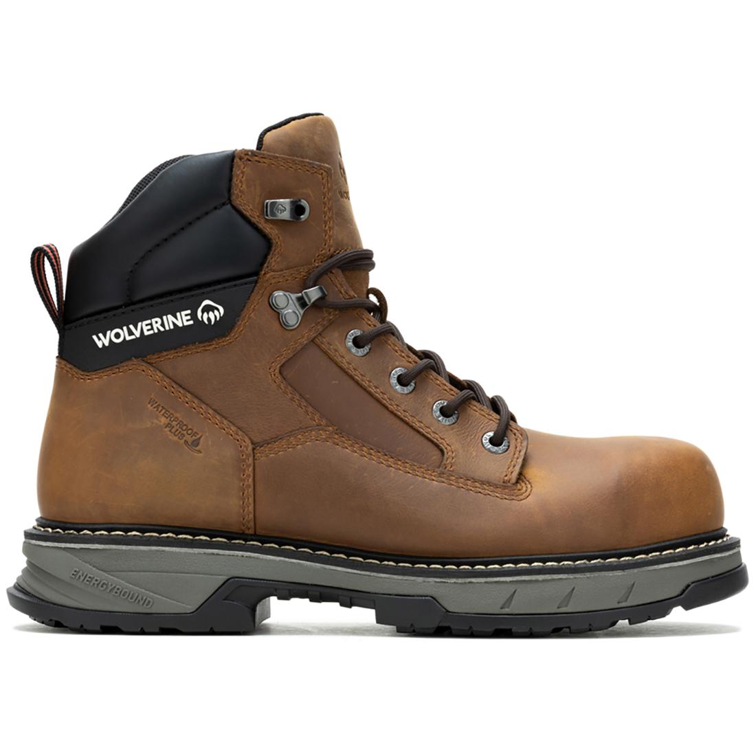 Wolverine ReForce EnergyBound™ 6" Waterproof CarbonMax® Work Boot – Brown Profile View
