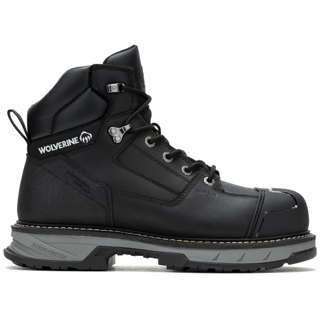 Wolverine ReForce EnergyBound™ Heavy-Duty 6" Waterproof CarbonMax® Work Boot – Black Profile View