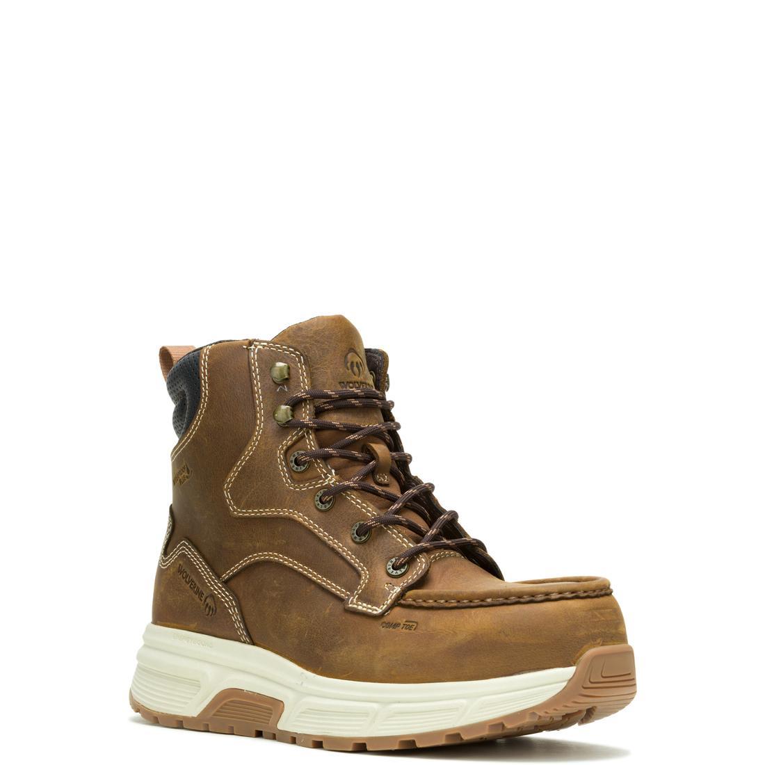 Wolverine Ride Wedge EnergyBound 6" Moc-Toe CarbonMax Work Boot W241153 Medial Image