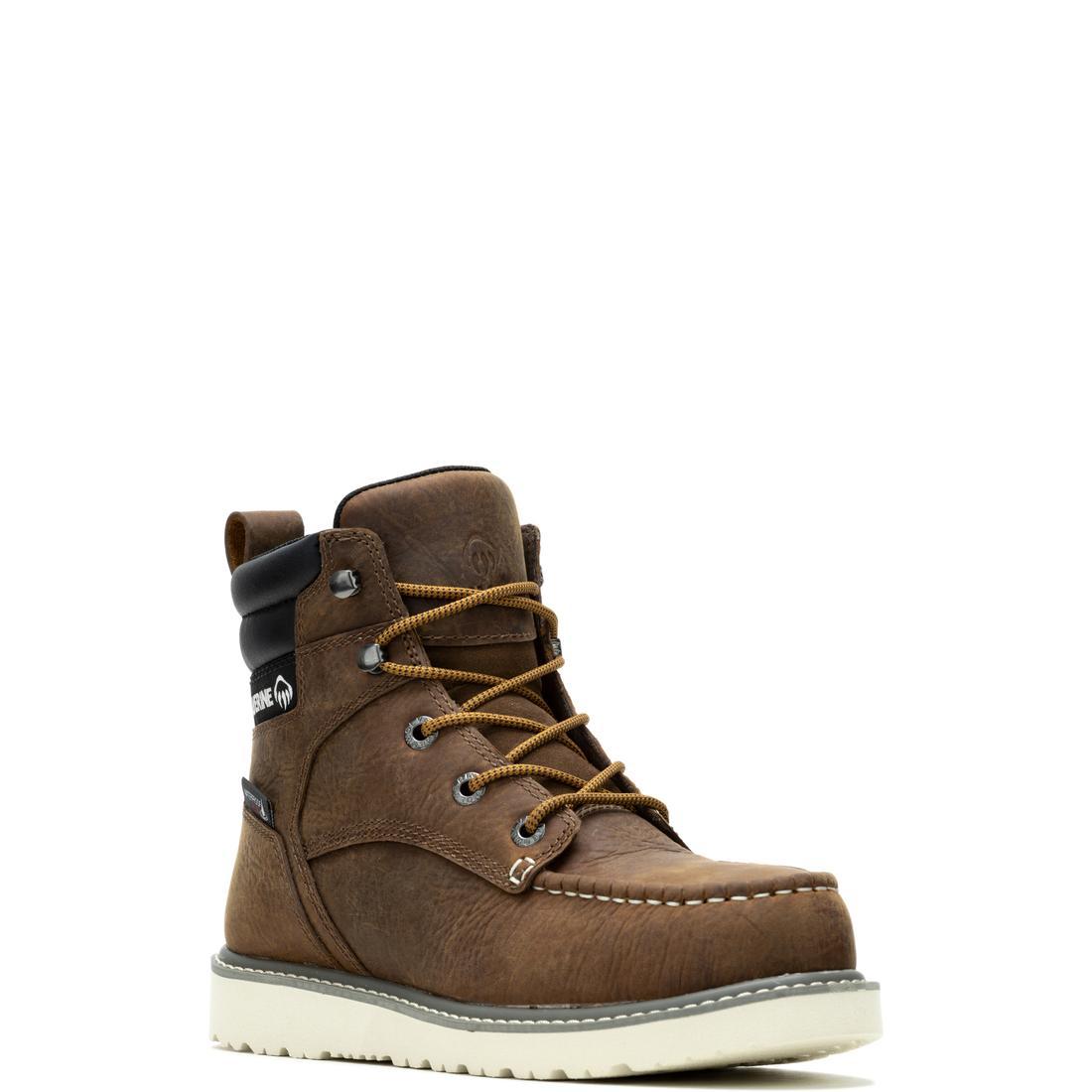 Wolverine Trade Wedge Women’s Moc-Toe 6" Steel-Toe Work Boot Steel-Toe,W231106 Medial Image