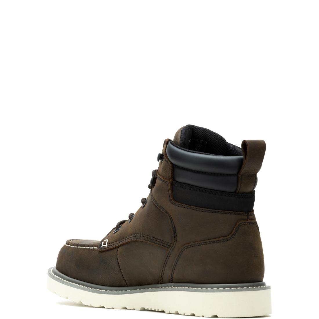 Wolverine Trade Wedge Moc-Toe 6" Soft-Toe Work Boot Dark Brown Soft-Toe,W230041 Heel Image