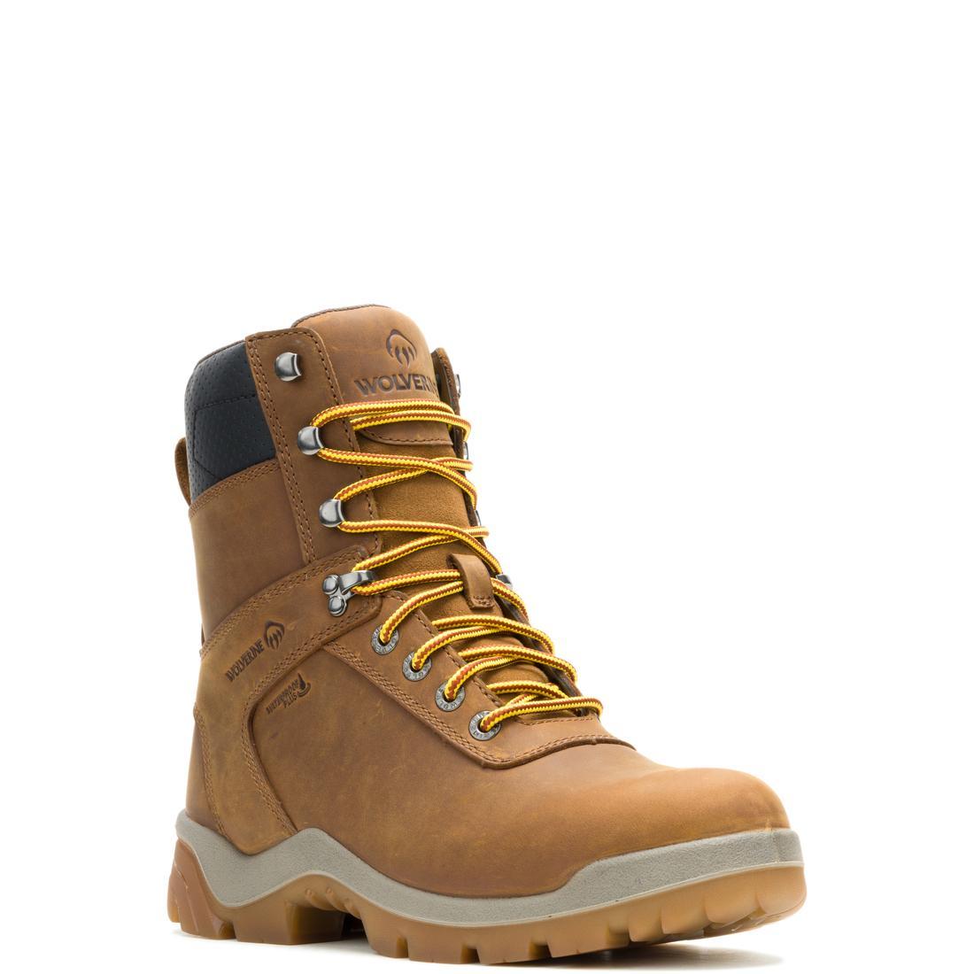 Wolverine Vantage Hyprest FT 8" Soft-Toe Work Boot Tan W250065 Medial Image