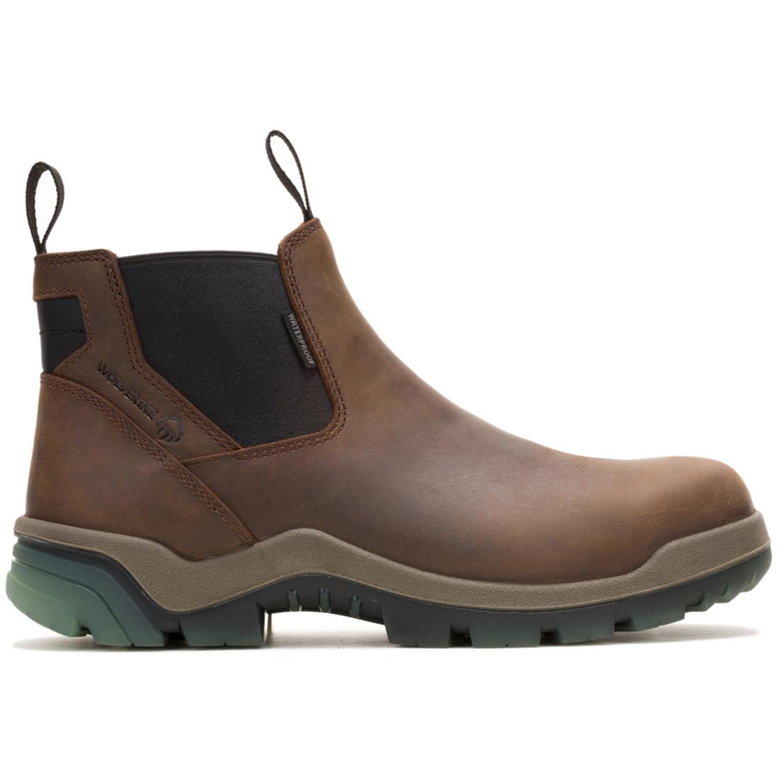 Wolverine Vantage Hyprest FT CarbonMax Chelsea Work Boot Brown Profile View