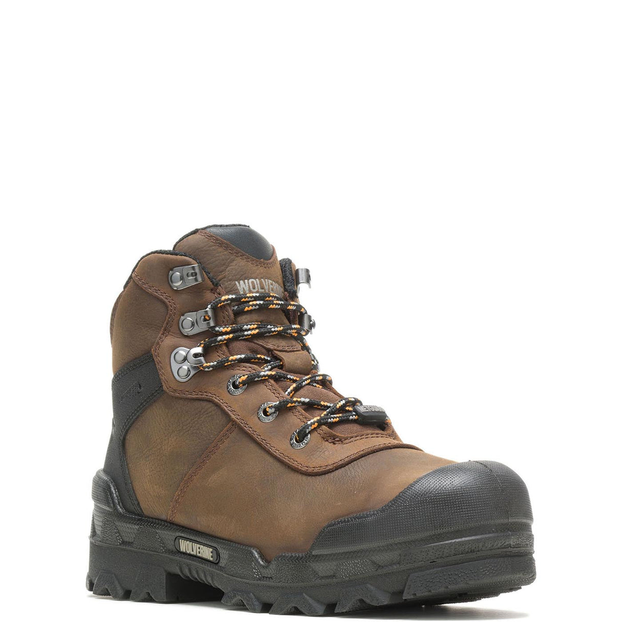 Wolverine Warrior Waterproof Met Guard CarbonMax Work Boot Dark Brown W10942 Medial Image