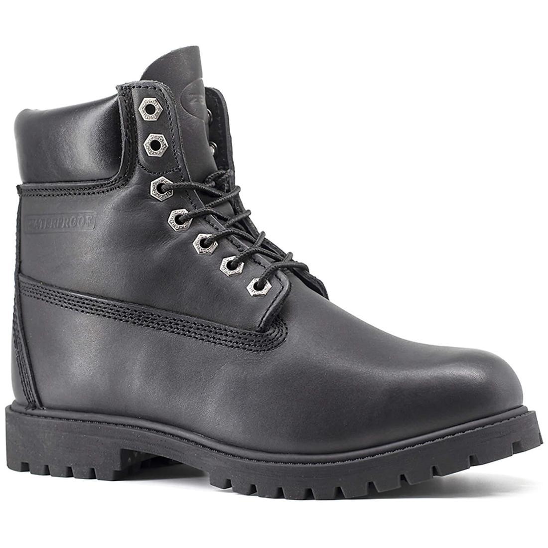 Zanco 6" Work Boot Waterproof Black Profile View