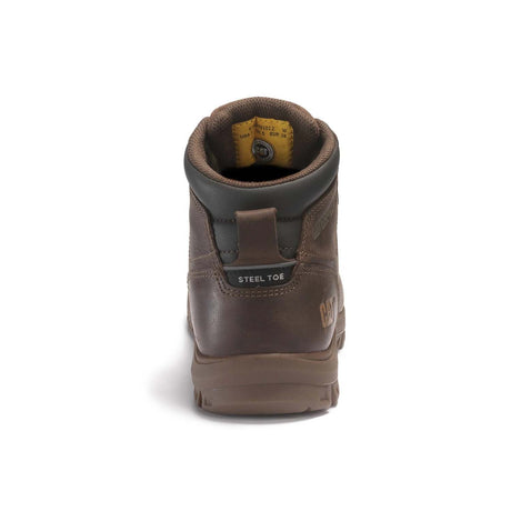 Caterpillar Mae Women’s Steel-Toe Waterproof Work Boot Brown P91011 Heel Image