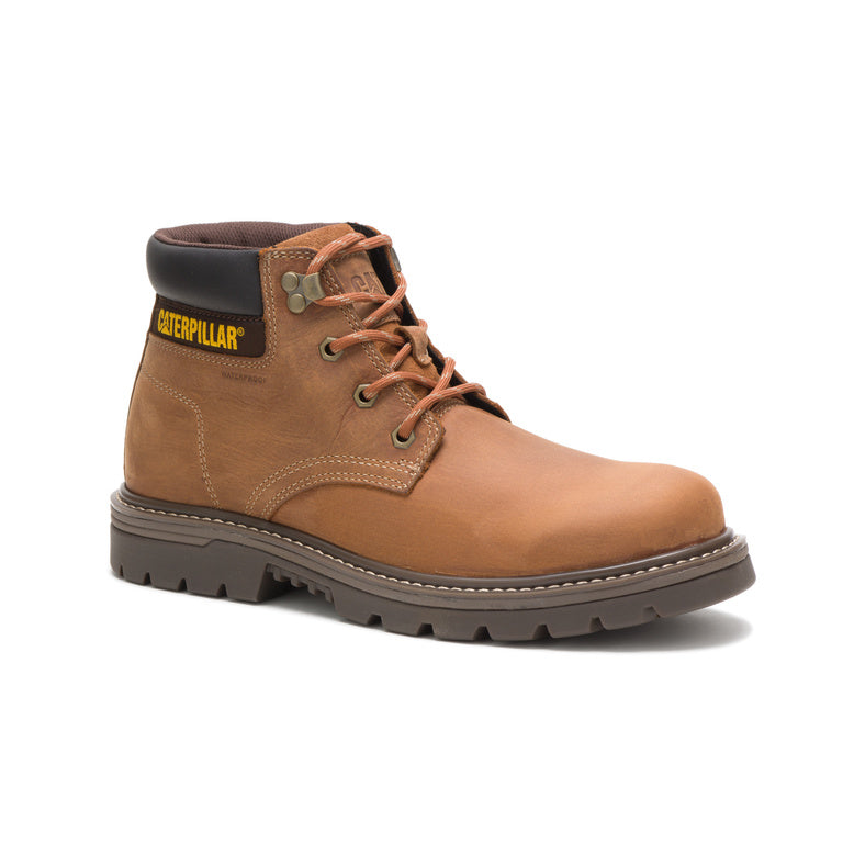 Caterpillar Outbase Soft-Toe Waterproof Boot Brown P51032 Medial Image