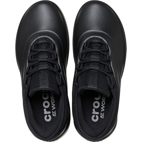 Crocs Men's Bistro Work Sneaker Triple Black upper view