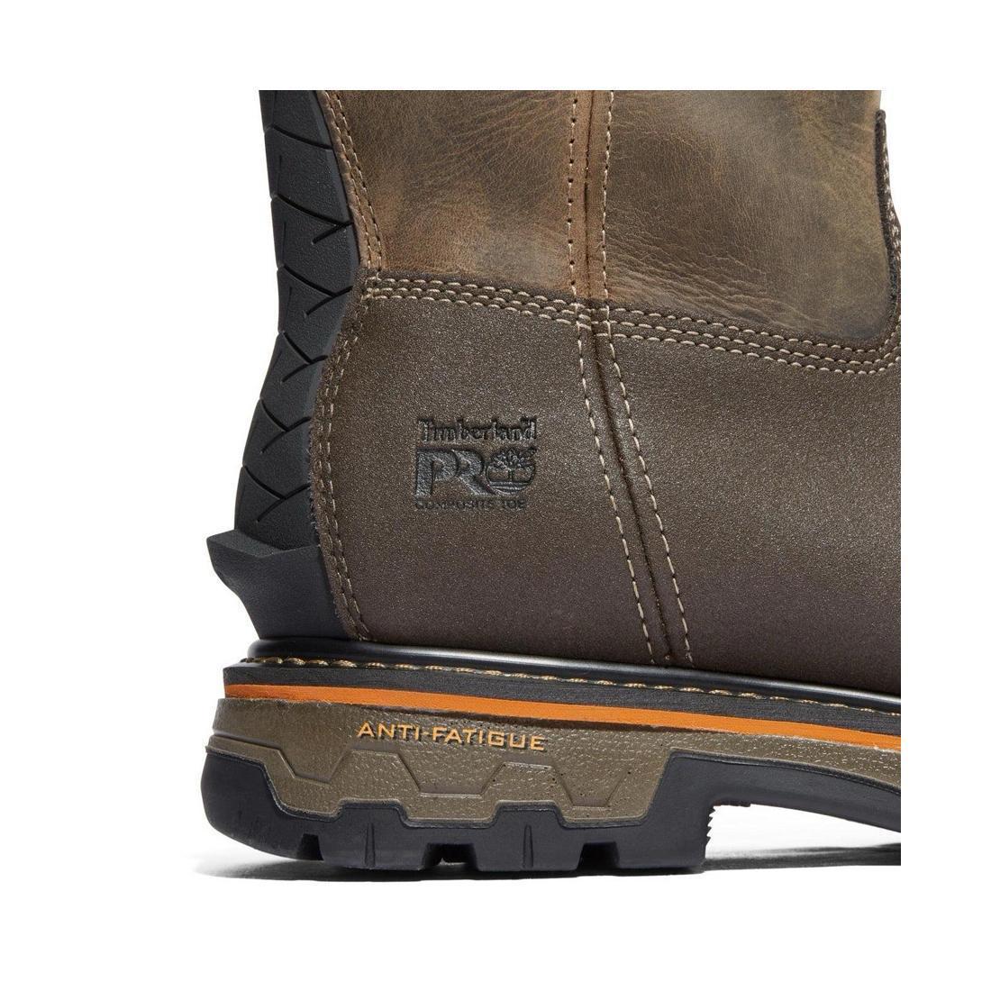 True Grit Composite-Toe Waterproof Pull-On Work Boot Brown/Green