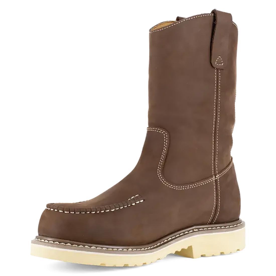 Solidifier Composite-Toe 11 Inch Pull-On Moc Toe Waterproof Work Boot Brown