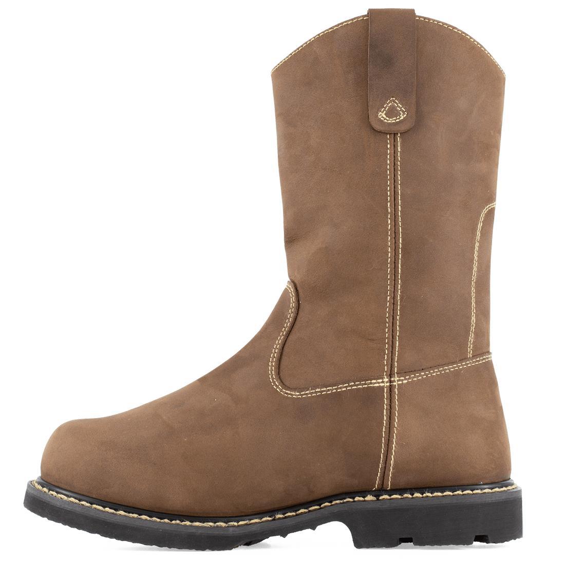 Groundbreaker Composite-Toe 11 Inch Int Met Guard Pull-On Work Boot Brown