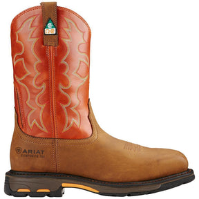 Ariat WorkHog Composite-Toe CSA Wide Square Toe Work Boot Dark Earth Side