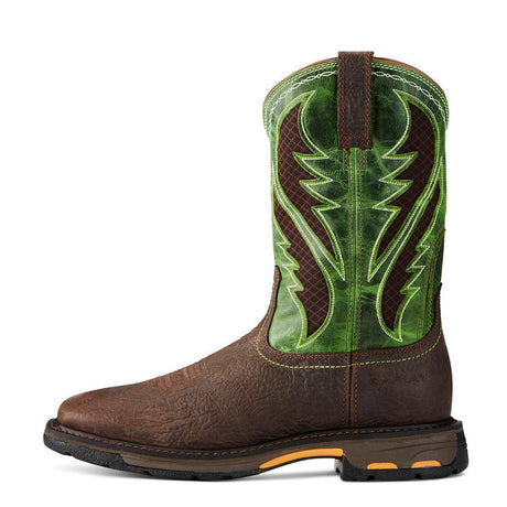 Ariat WorkHog VentTEK Composite-Toe Wide Square Toe Work Boot Bruin Brown Side